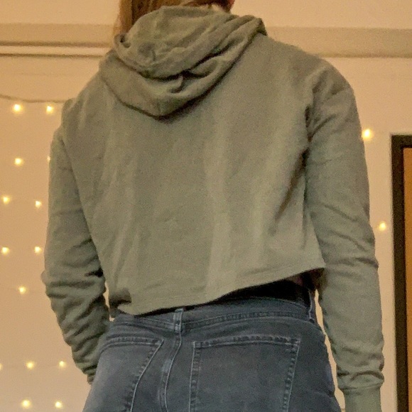 H&M Green Cropped Hoodie - Picture 3 of 5
